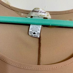 Nude boutique blouse